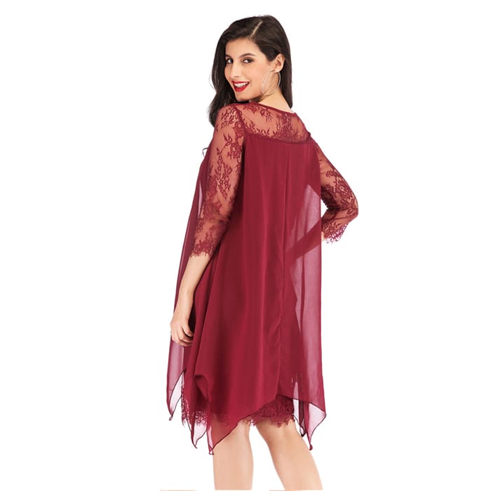 Vestido Midi Com Renda Cris