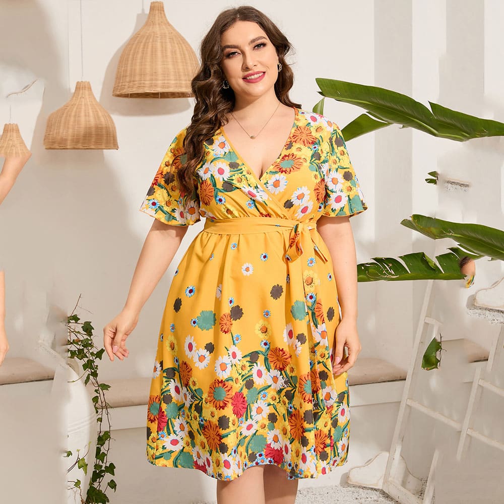 Vestido Midi Plus Size Amarração Teresa