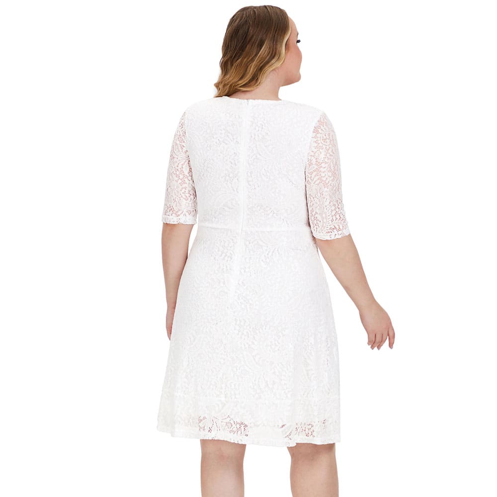 Vestido Midi Plus Size de Festa Renda Alice