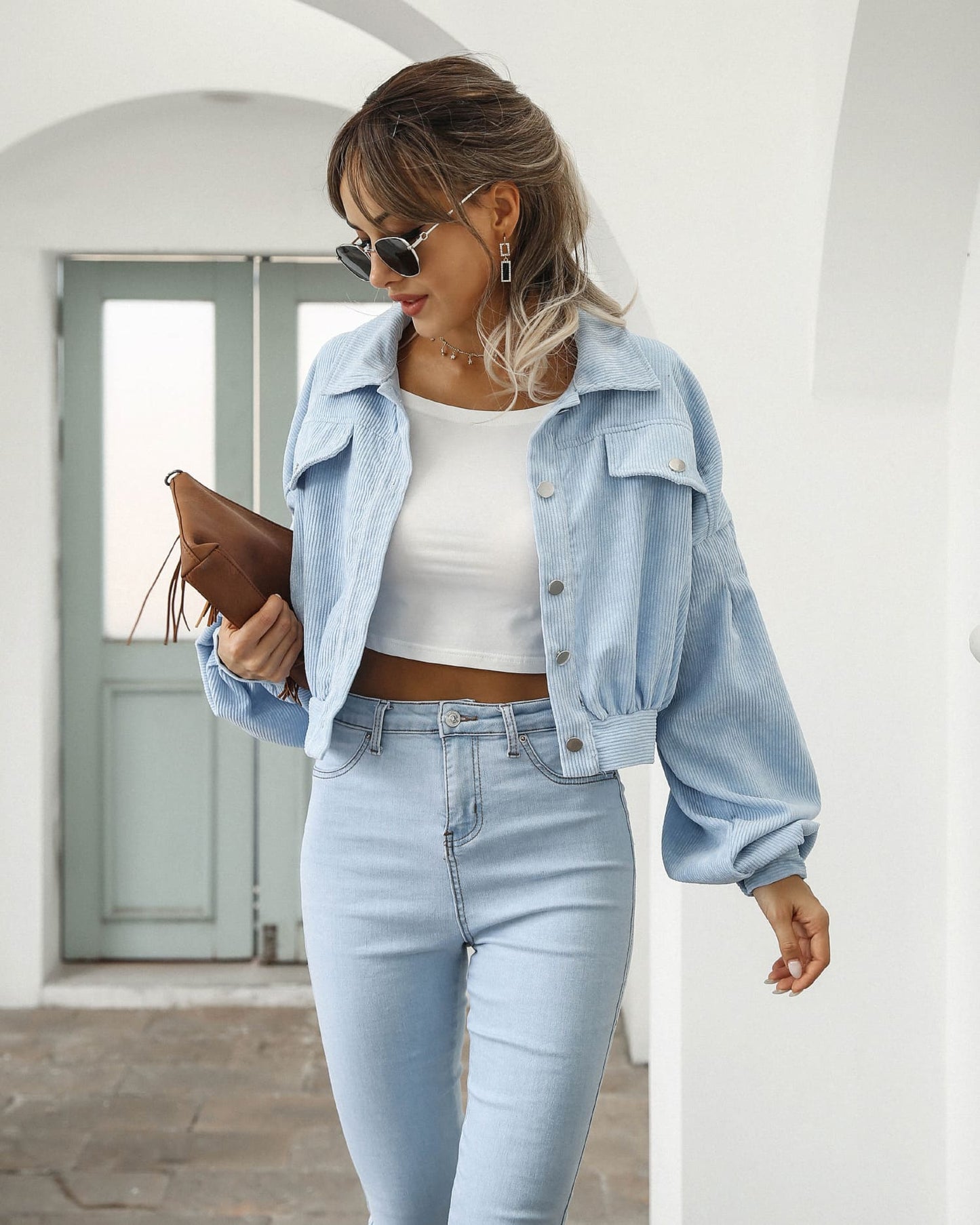 Jaqueta Bomber Feminina Vintage Leonie