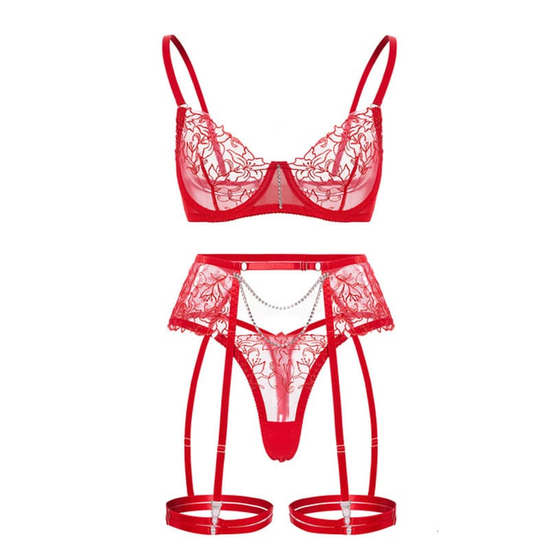 Conjunto de lenceria roja love