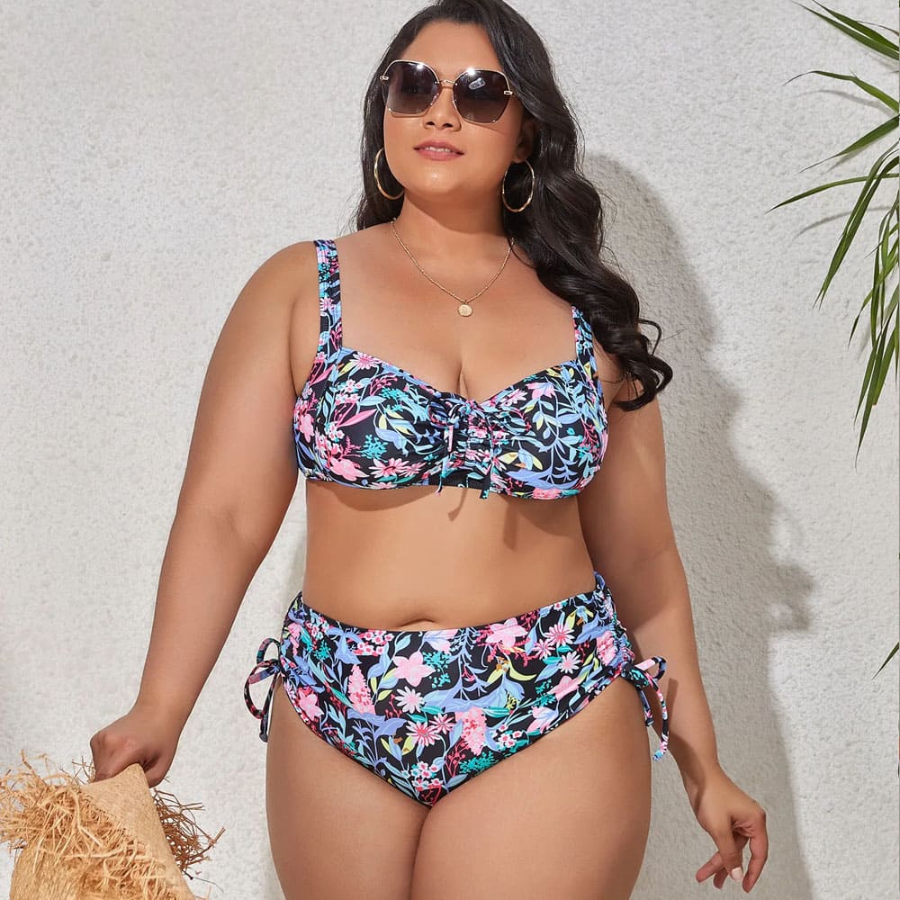 Biquíni Plus Size Cintura Alta Lena