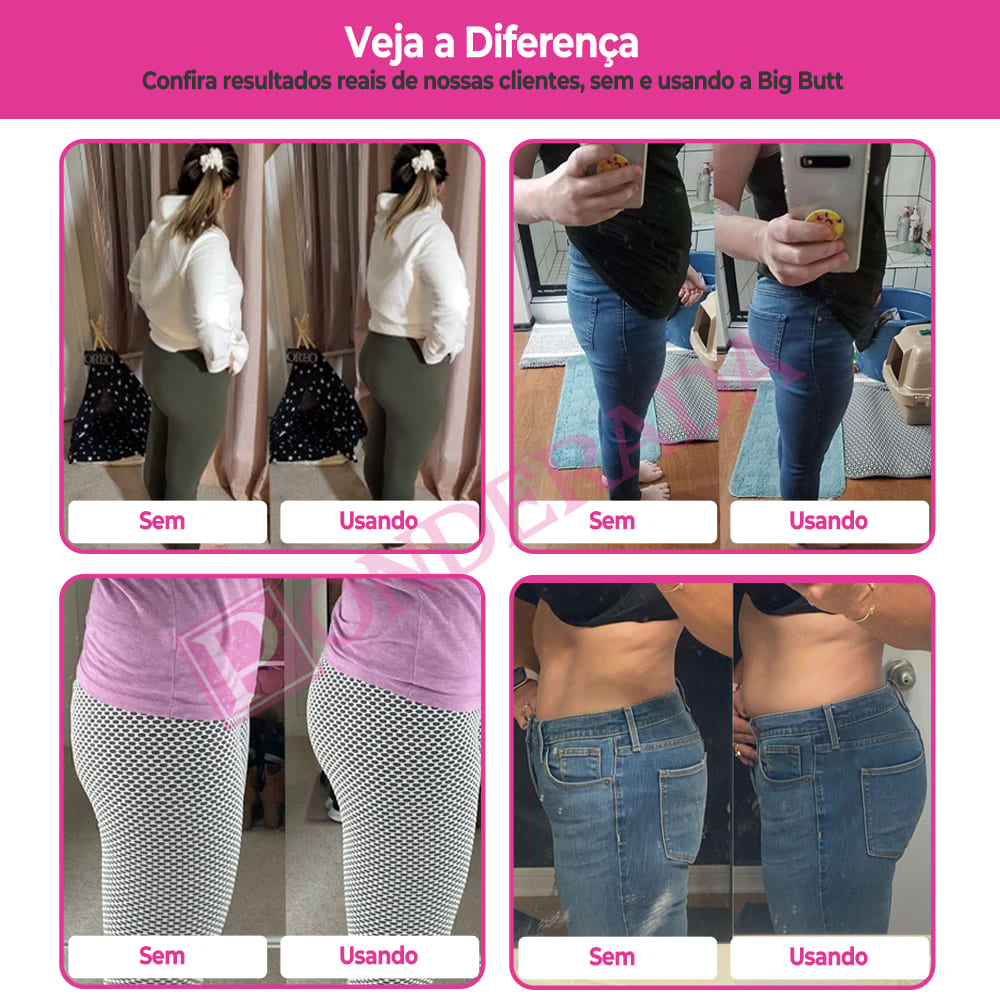 Calça com enchimento no hot sale bumbum