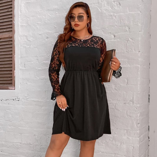 Vestido De Festa Plus Size Curto Preto Hadassa