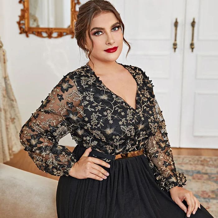 Vestido Longo Plus Size Floral Lucinda