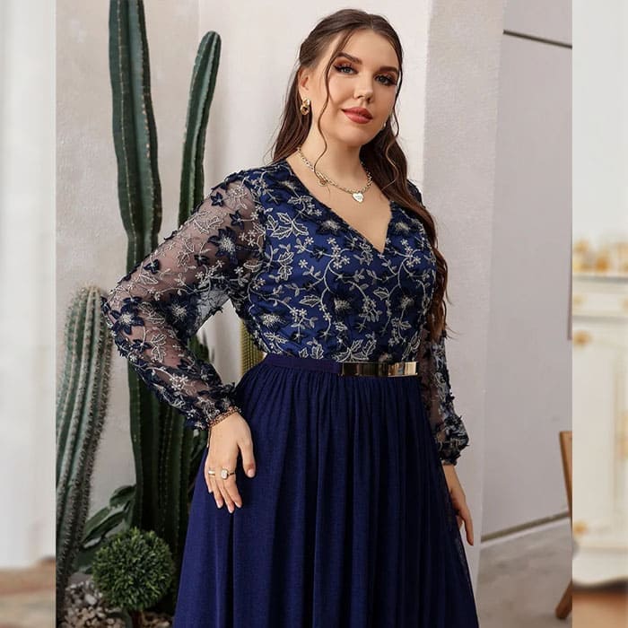 Vestido Longo Plus Size Floral Lucinda