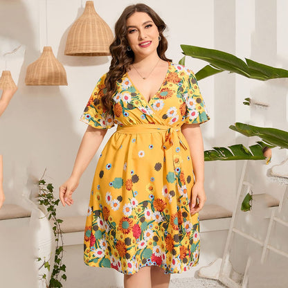 Vestido Midi Plus Size Amarração Teresa 