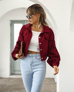 Jaqueta Bomber Feminina Vintage Leonie