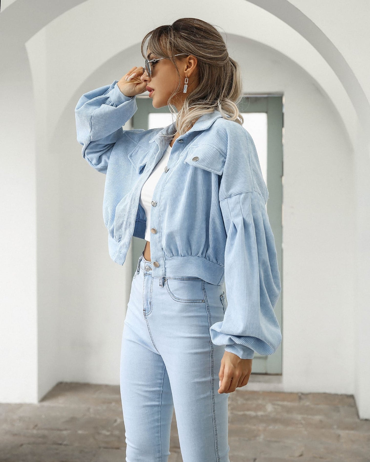 Jaqueta Bomber Feminina Vintage Leonie